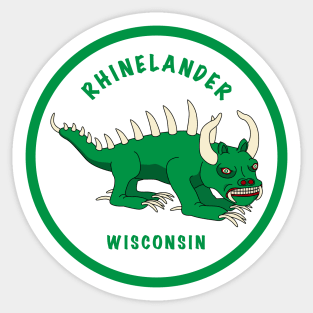 Rhinelander Wisconsin Hodag  Souvenir Patch Sticker